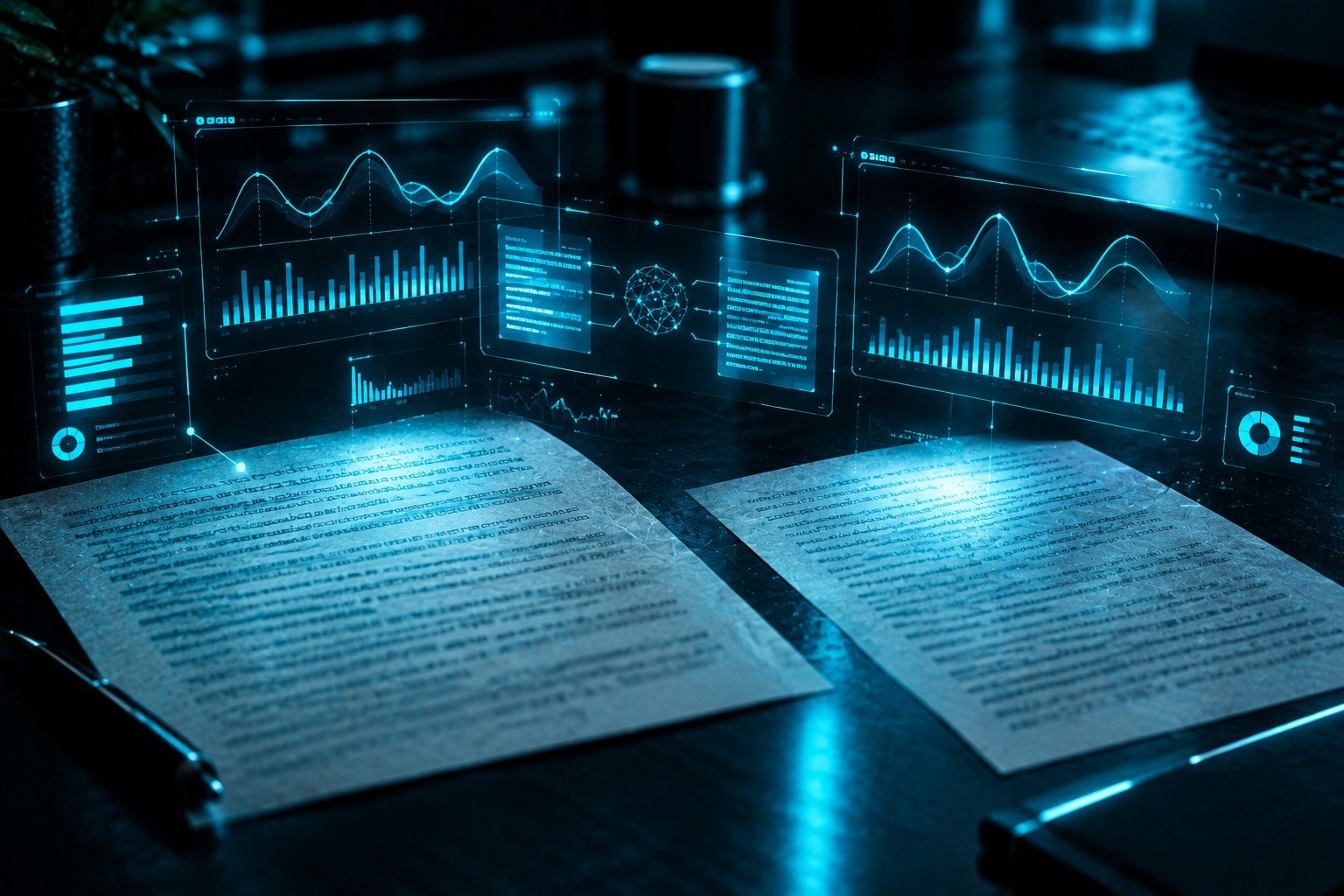 Deux passages de texte visuellement proches analysés par un système de détection statistique