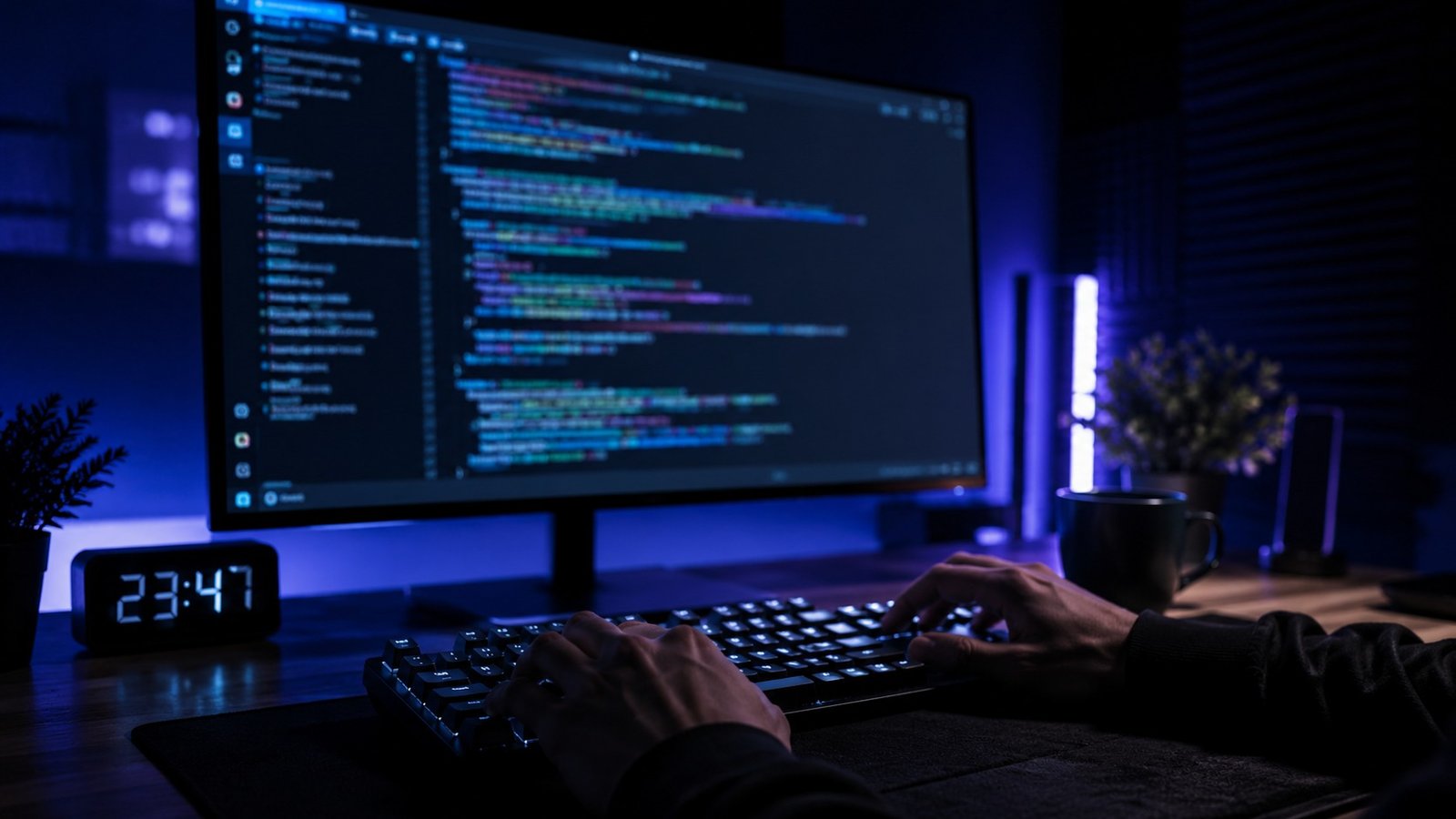 Développeur codant avec l'aide d'un assistant IA